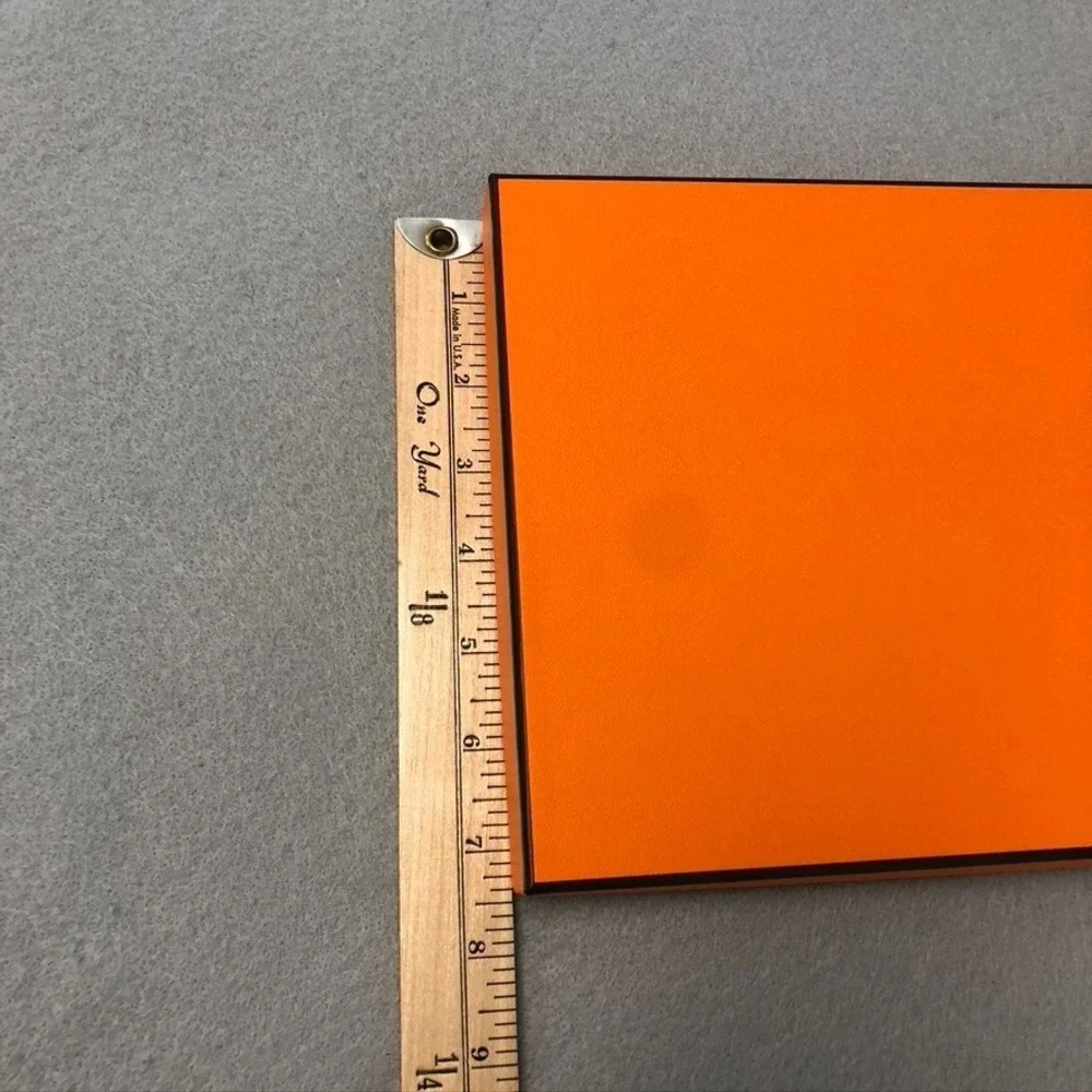 Authentic Hermes Orange Storage Gift Box Empty 14.5x7.5x1.5 Small Rectangle